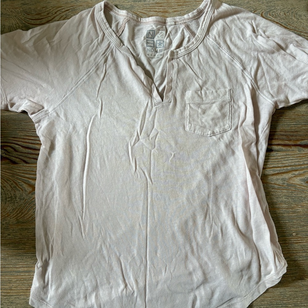 Women’s pink Beige Henley Shirt